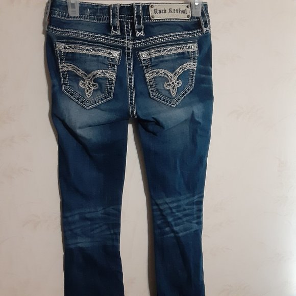 Rock Revival Women's Signy Mid Rise Boot Jeans in size 25 - Picture 4 of 10